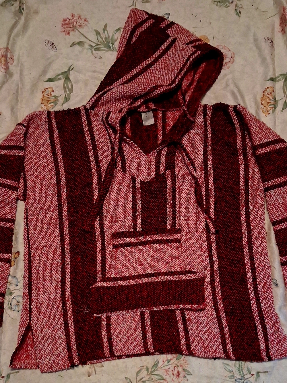 Unlisted Red and Dark Red Striped Hooded Tunic